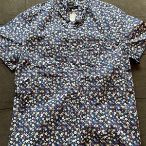 Slim Fit Floral J. Crew Short Sleeve Shirt